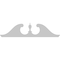 Ekena Millwork Rams Head Architectural Grade PVC Pediment (Urn Ships Unattached in Box), 66"W x 16-1/2"H x 2-3/4"P PEDPS066X165RHP00 - alternate 3